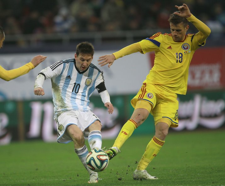 Lionel Messi, într-un amical cu România din 2014, scor 0-0