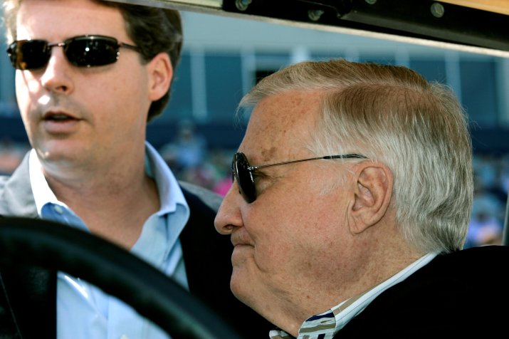 Hal și George Steinbrenner, actualul și fostul proprietar al New York Yankees