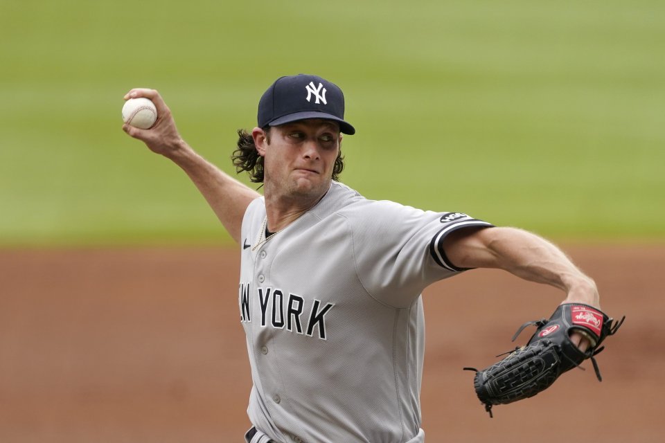 Gerrit Cole în echipamentul lui New York Yankees