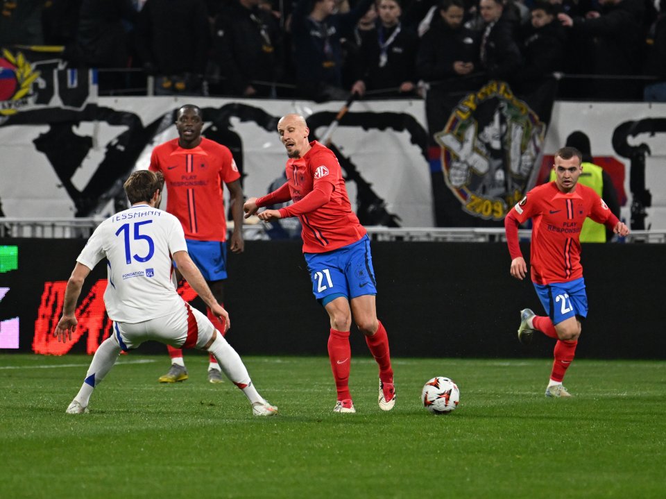 FCSB a pierdut partida tur contra celor de la Lyon, scor 1-3