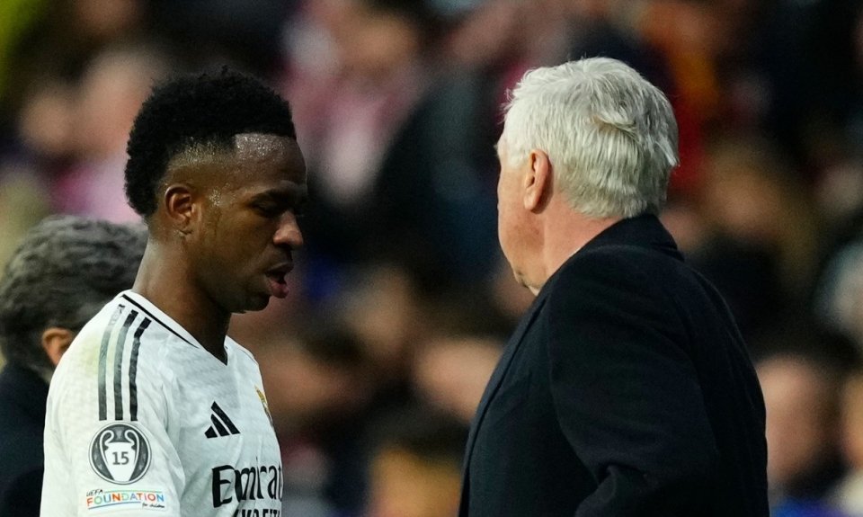 Vinicius și Carlo Ancelotti au avut un conflict în timpul meciului Atletico Madrid - Real Madrid