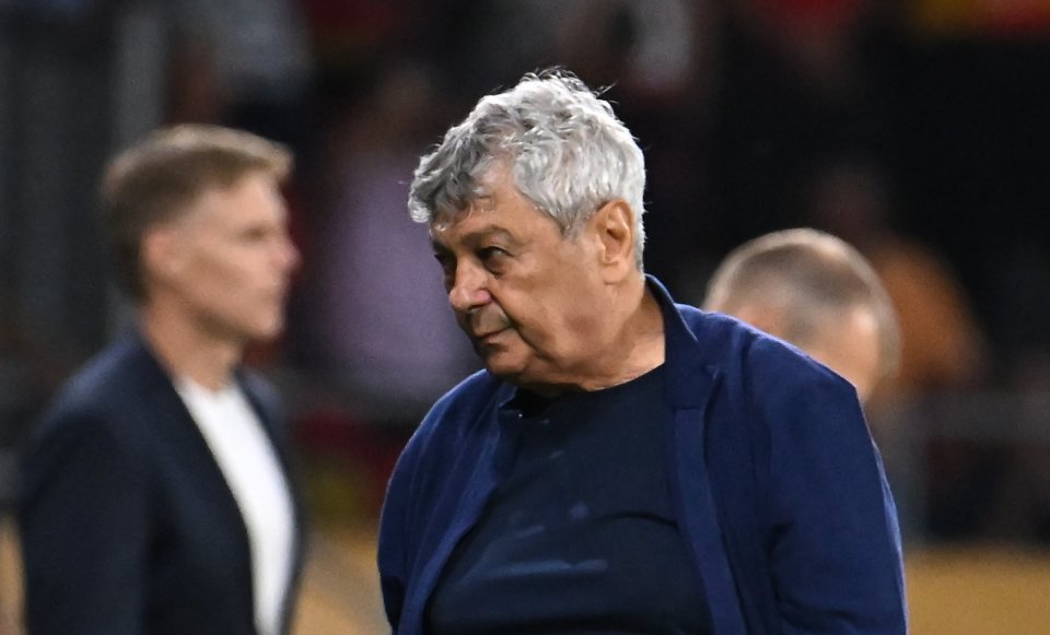 Mircea Lucescu la meciul România - Lituania