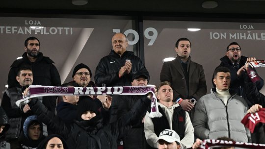 Fotbalistul de la Rapid care urmărește derby-ul cu FCSB alături de Dan Șucu. Și fiii patronului sunt prezenți în tribune