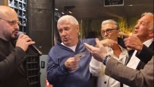 Imagini epocale cu Victor Becali la ziua lui Vali "Coardă". Celebrul impresar român n-a mai ținut cont de nimic