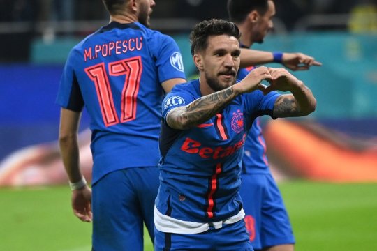 Inspirație divină! Băluță, introdus la pauză, a adus egalarea pentru FCSB în meciul cu Lyon