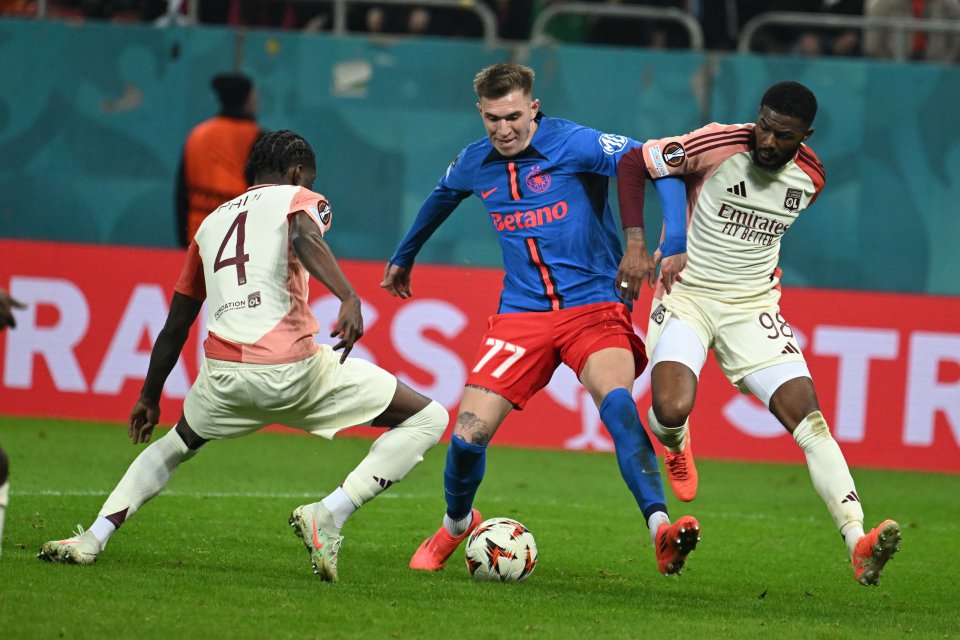 Andrei Gheorghiță, în meciul FCSB - Lyon