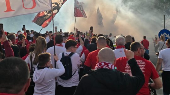 Sărbătoare în toată regula la Arad! Imagini spectaculoase cu fanii lui UTA în ziua în care clubul împlinește 80 de ani de la înființare