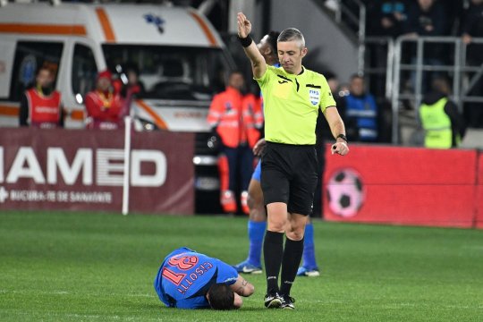 Florin Prunea consideră că un jucător al Rapidului ar fi trebuit eliminat în derby-ul cu FCSB: ”100%!”