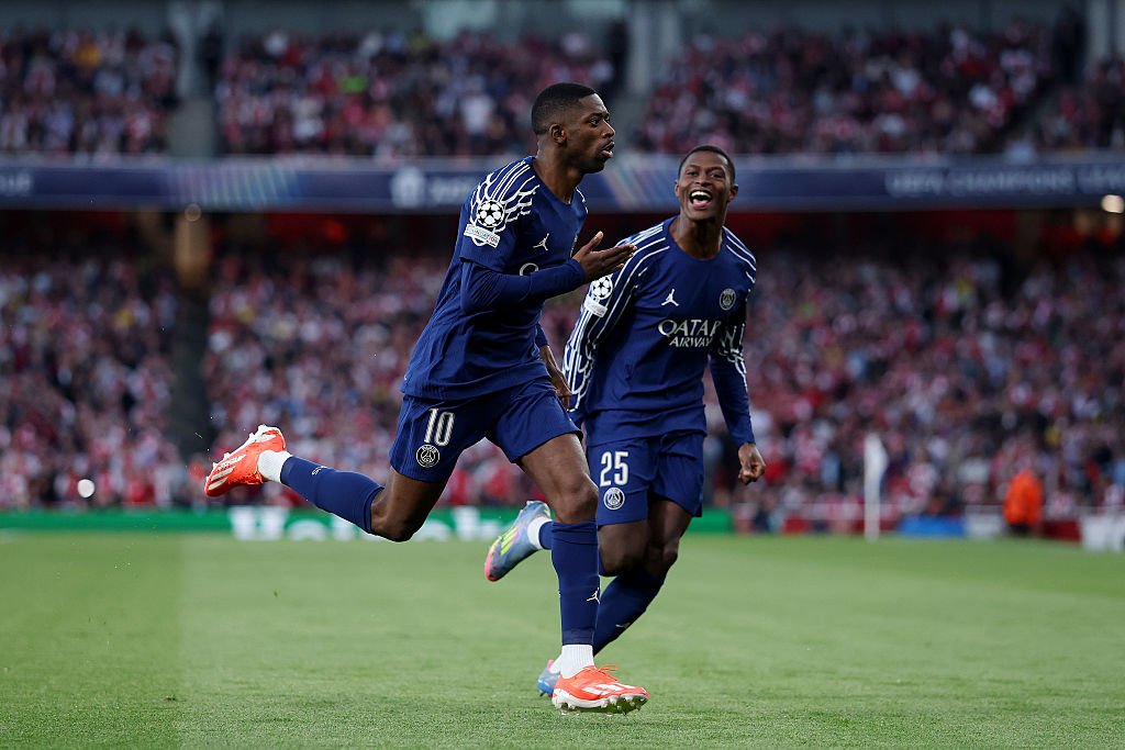 Ousmane Dembele a marcat singurul gol al partidei Arsenal - PSG 0-1, din semifinalele UCL