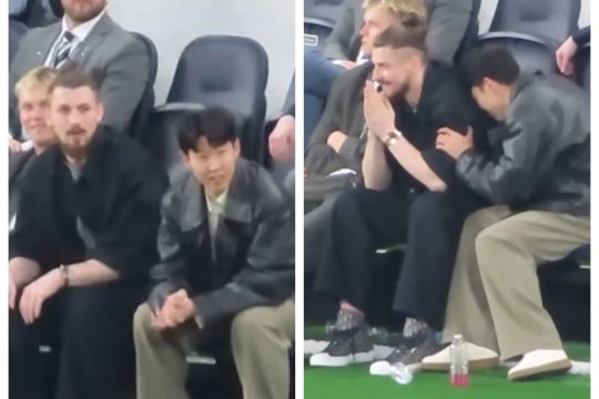 Imagini virale cu Radu Drăgușin și ”fratele” Heung-Min Son! Fotbalistul român a fost lăsat ”cu ochii în soare”
