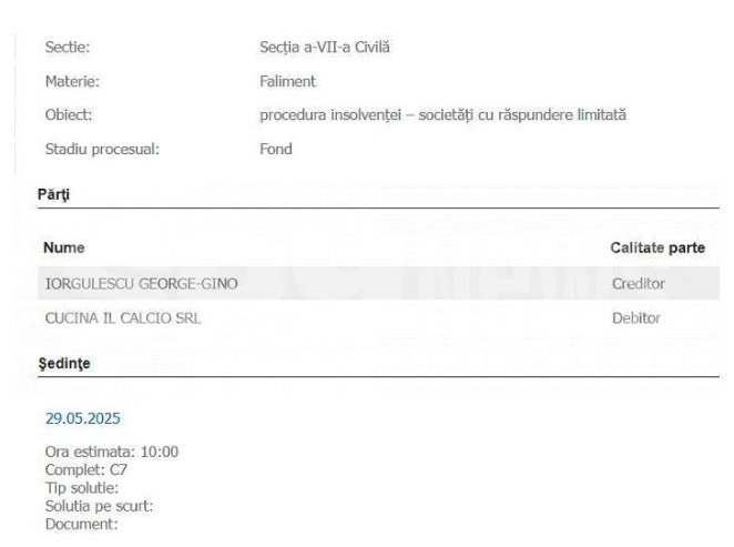 Termenul de judecată între mama lui Mario și Gino
