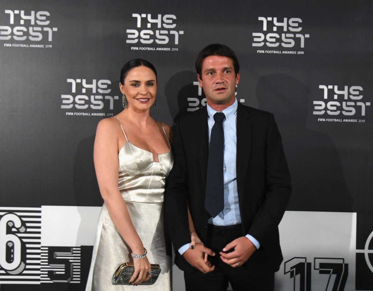 Cristi Chivu, alături de soția sa, Adelina