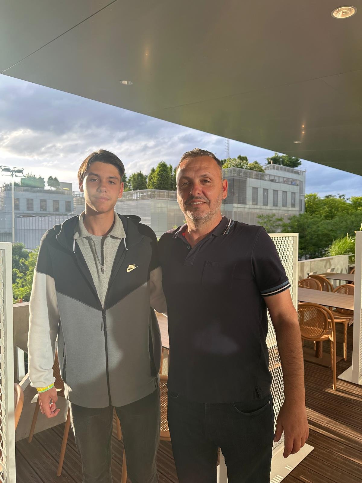 Marcel Miron și fiul său Rareș, jucător de tenis