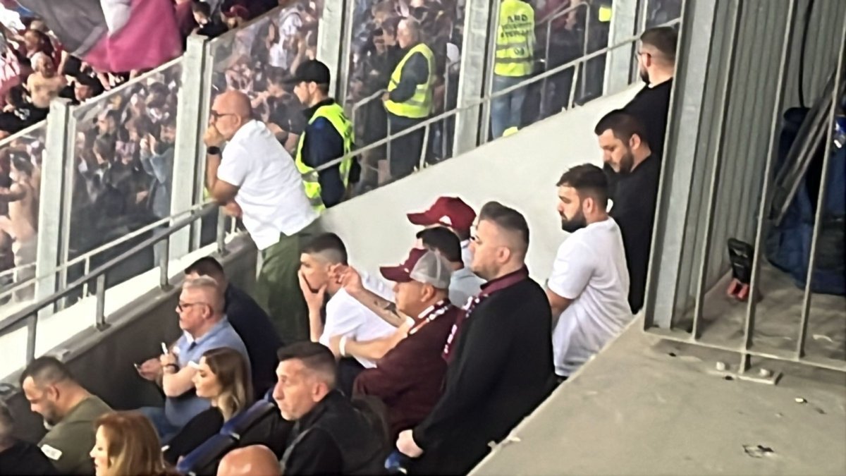Dan Șucu, în tribunele stadionului Ion Oblemenco