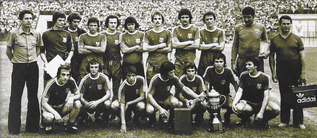 Echipa care în 1979 a cucerit Cupa României, după 3-0 în finală cu Sportul Studențesc