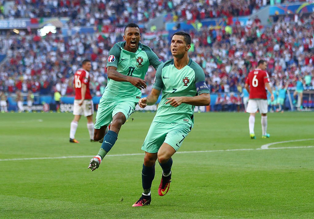 Nani, alături de Cristiano Ronaldo, în tricoul Portugaliei