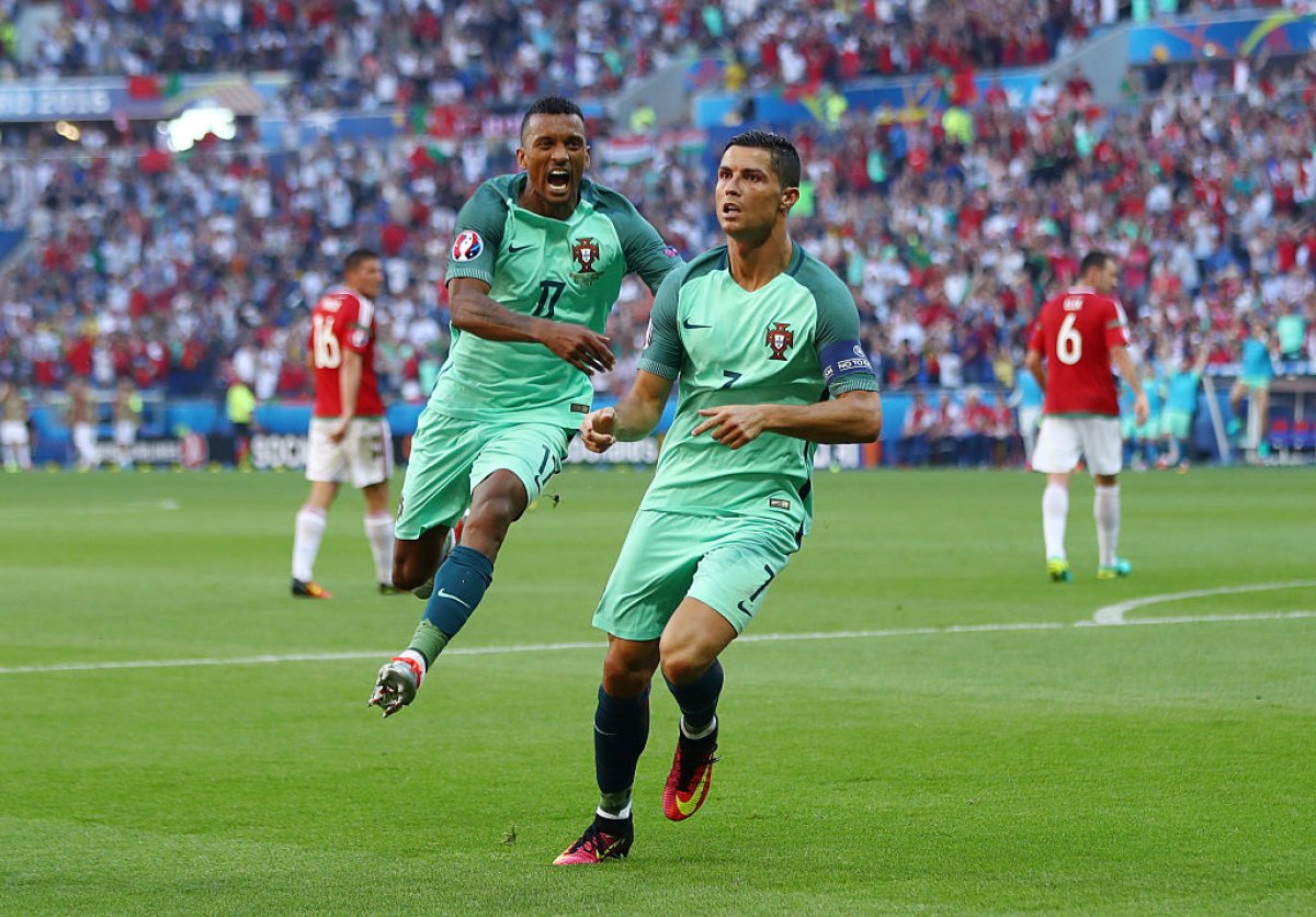 Nani, alături de Cristiano Ronaldo, în tricoul Portugaliei