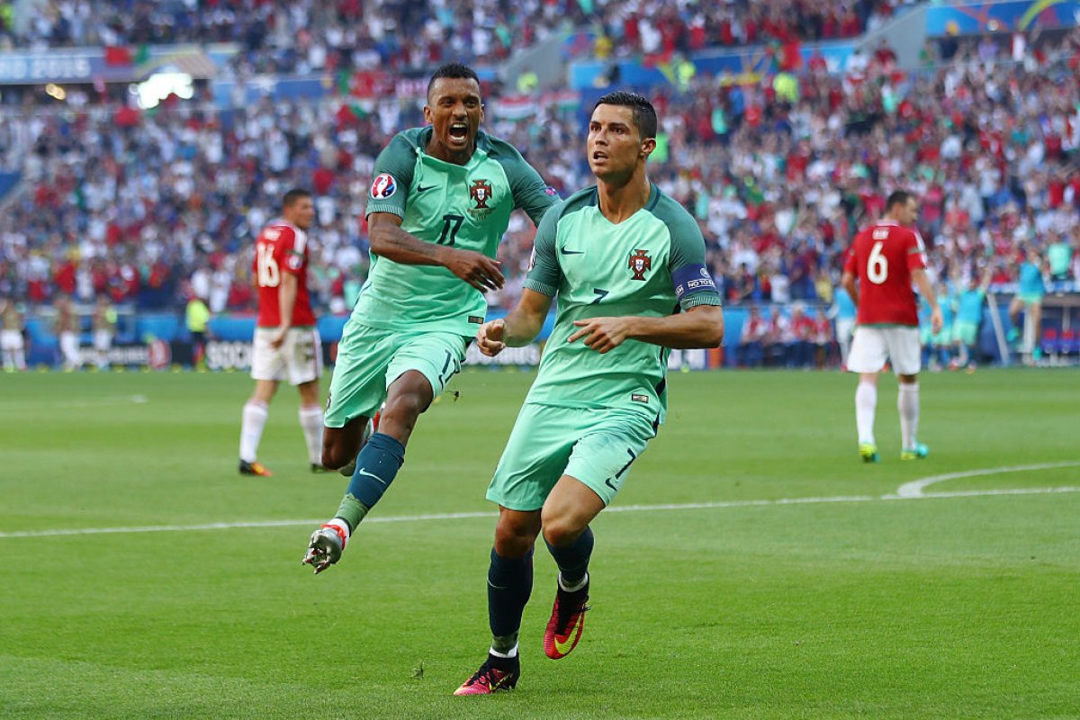 Nani, alături de Cristiano Ronaldo, în tricoul Portugaliei
