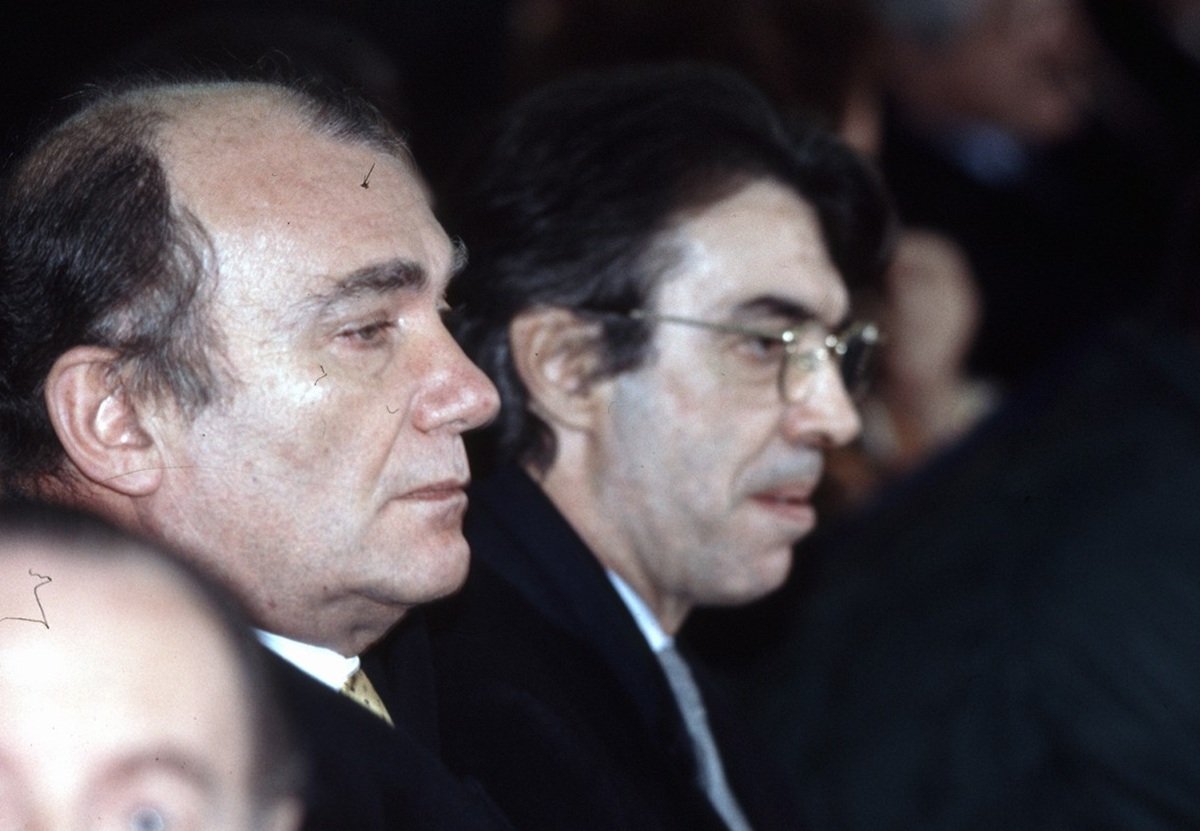Ernesto Pellegrini (în stânga) și Massimo Moratti (în dreapta)