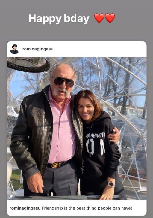 Postarea Rominei Gingașu cu ocazia aniversării lui Ion Țiriac