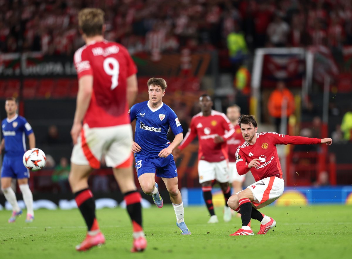Mason Mount înscrie un gol de la mare distanță în partida Manchester United-Athletic Bilbao, scor 4-1
