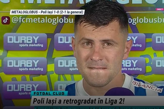 Mihai Bordeianu a început să plângă după ce a retrogradat cu Iași: ”Ar trebui să ne uităm în oglindă! E păcat că se termină așa, nu se aștepta nimeni”