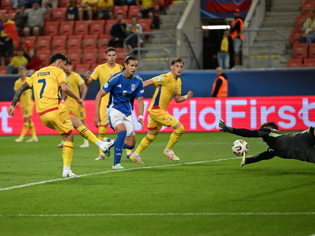 Italia U21 - România U21 1-0. Eșec dureros pentru tricolori. Louis Munteanu a ratat un penalty