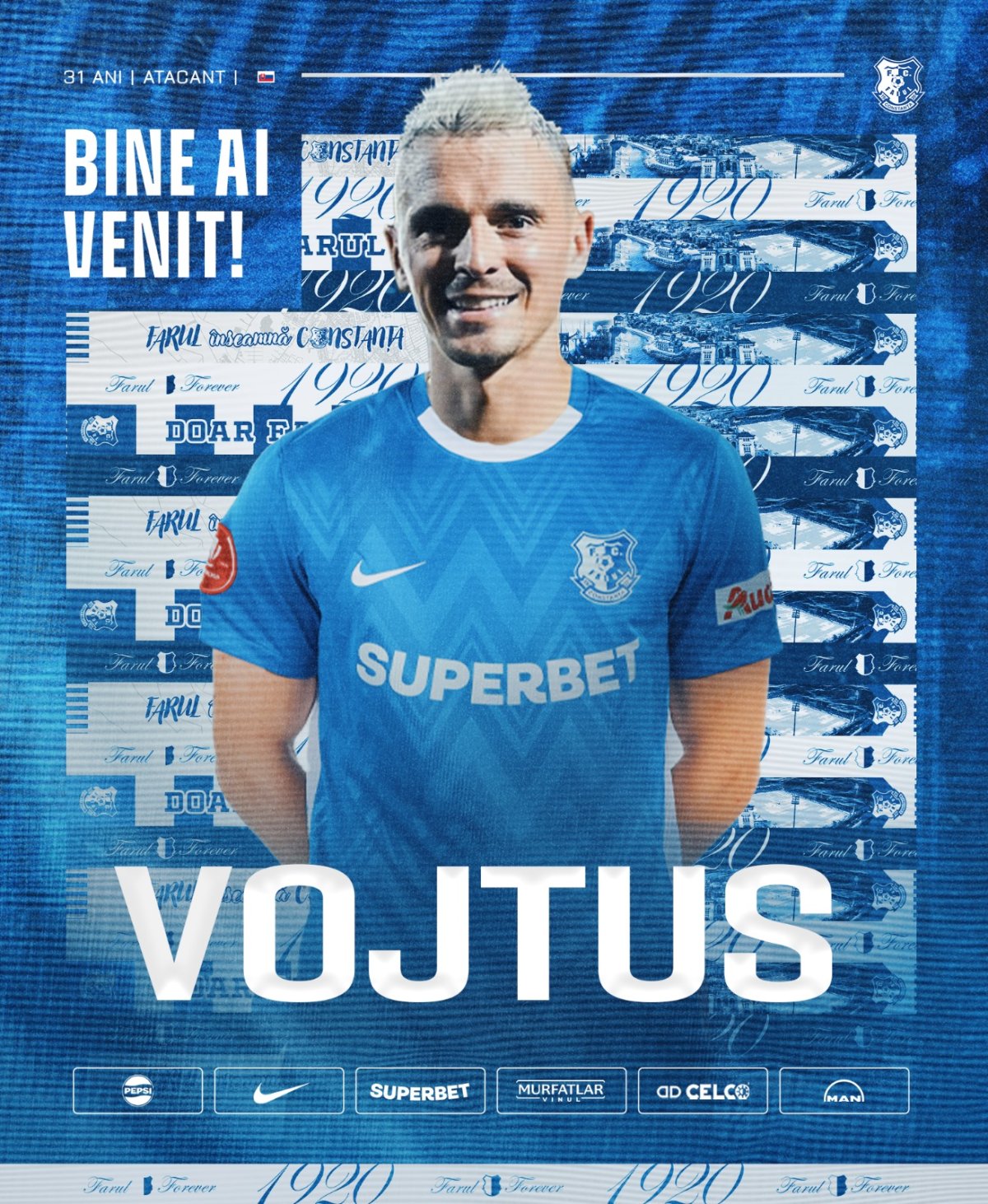 Slovacul Jakub Vojtus (31 de ani) a fost adus la solicitarea expresă a noului antrenor al "marinarilor", Ianis Zicu