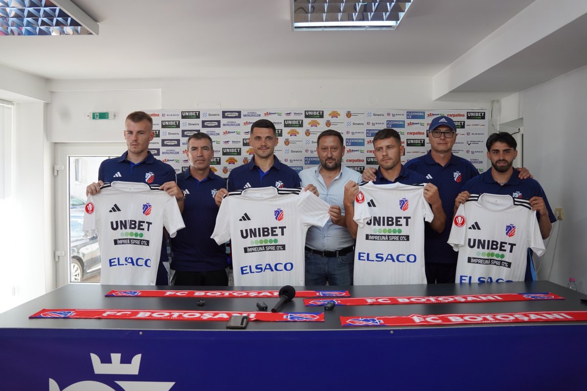 Președintele Adrian Ignat, antrenorul principal Leo Grozavu și secundul Nicolae Roșca au prezentat cele patru achiziții ale moldovenilor: Riad Suta, Andrei Dumiter, Mihai Bordeianu și Sebastian Mailat