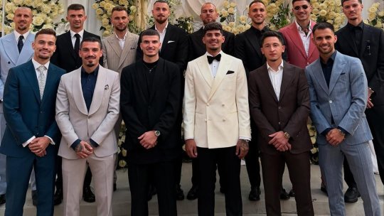Fotbaliștii lui FCSB ”s-au înghesuit” la nunta lui Florinel Coman! Tănase și Radunovic, distracție pe manele