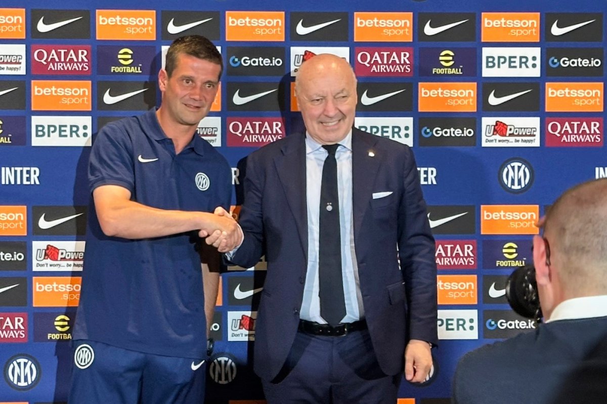 Cristi Chivu și Giuseppe Marotta la conferința de presă