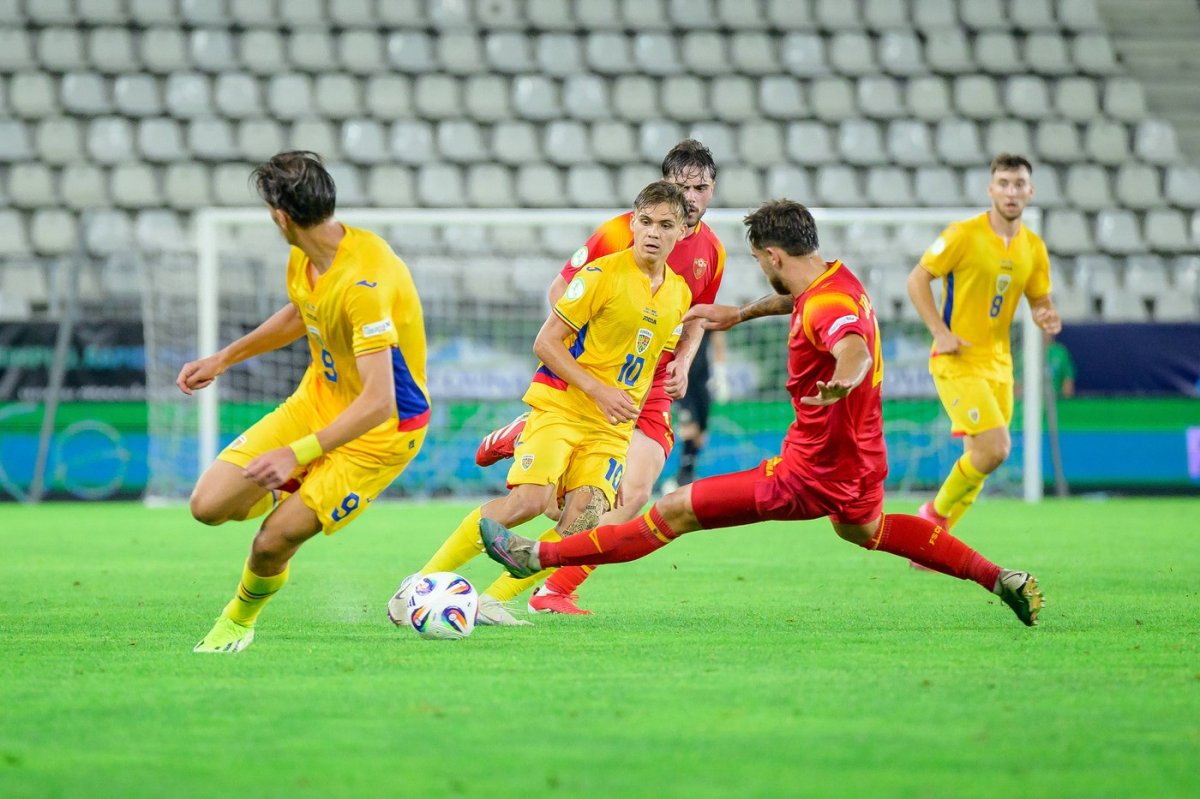 România U19 a debutat cu victorie la Europeanul din România, scor 2-1 cu Muntenegru