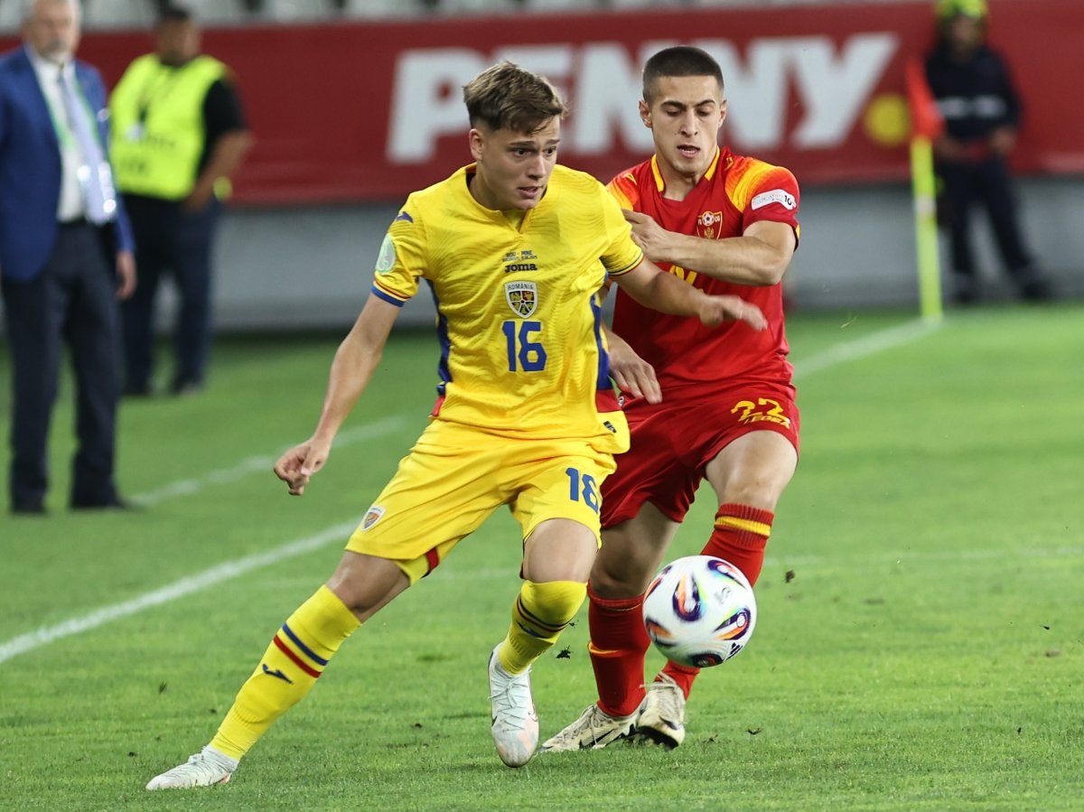 Băsceanu, în meciul jucat vineri împotriva Muntenegrului, în tricoul naționalei U19
