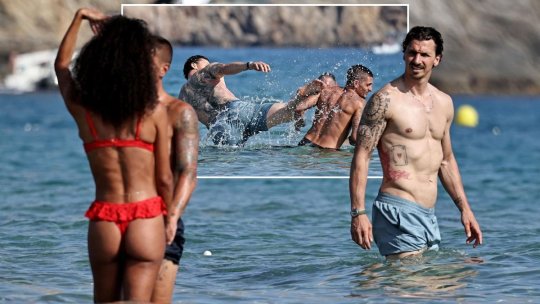 Același Ibra și la 43 de ani! S-a încordat și l-a făcut K.O. pe Verratti, sub ochii soției