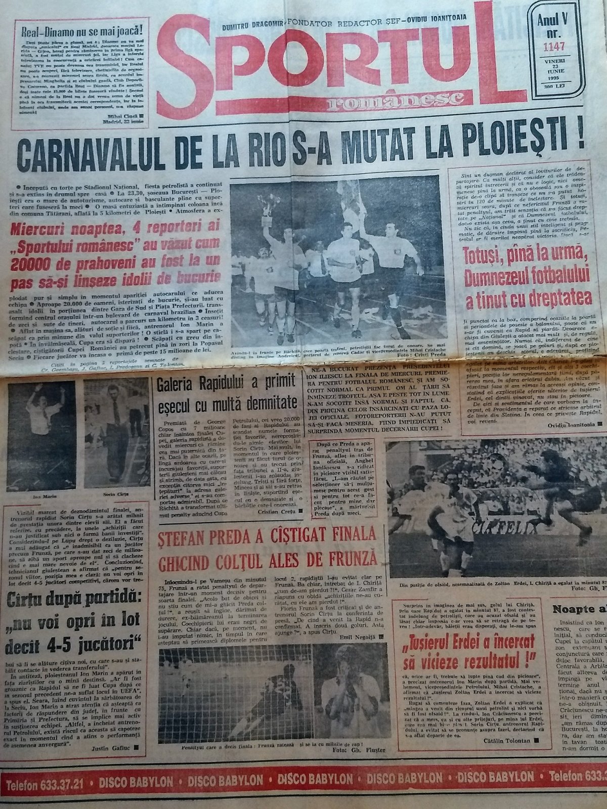 Presa vremii a scris că "Dumnezeul fotbalului a ținut cu dreptatea"