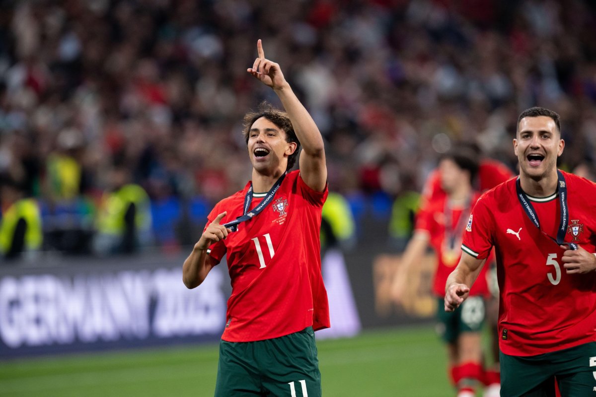 Joao Felix s-a bucurat pentru câștigarea Nations League alături de colegii săi din naționala Portugaliei la începutul acestei luni