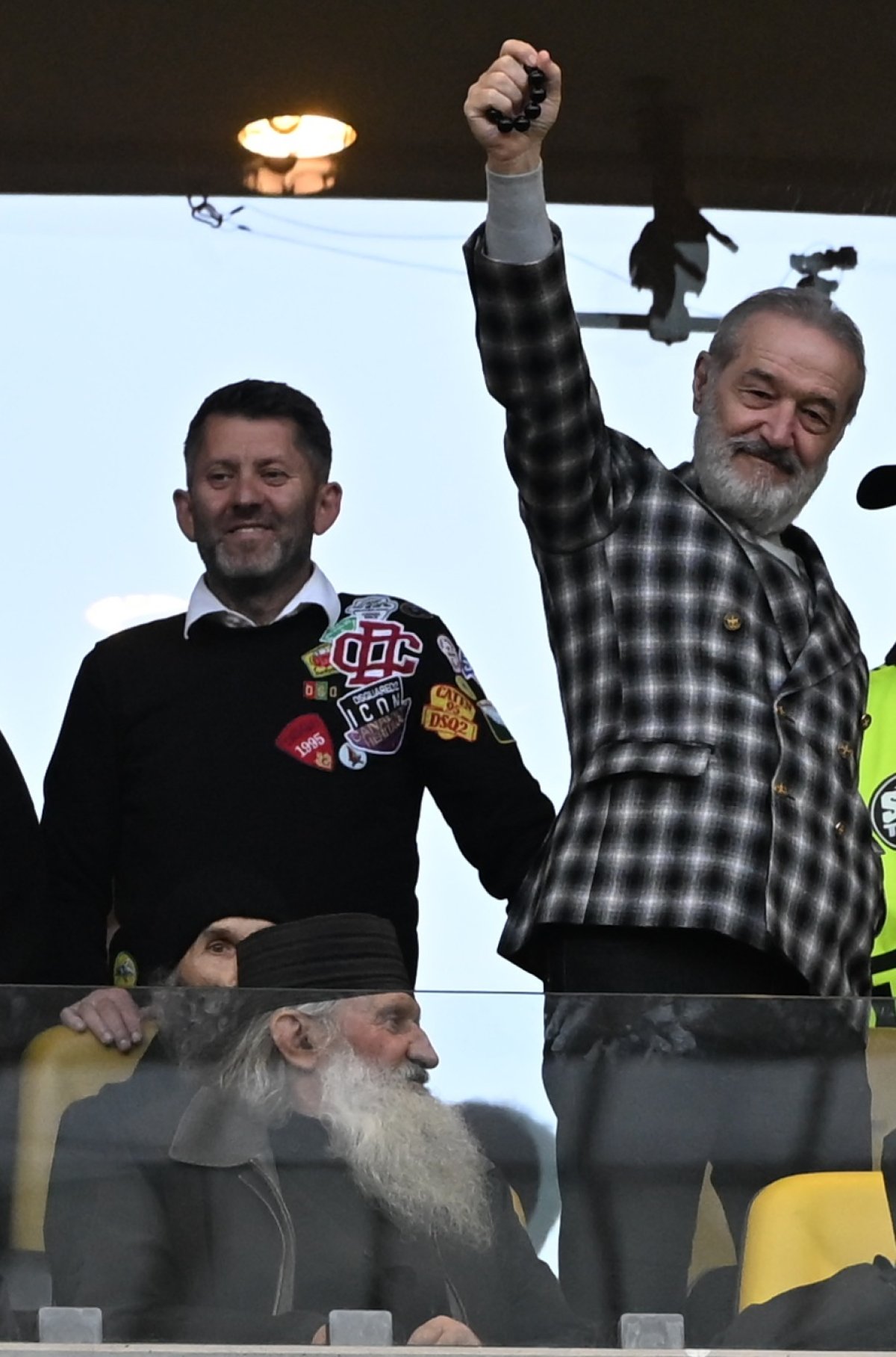Florin Vulturar (stânga), alături de Gigi Becali