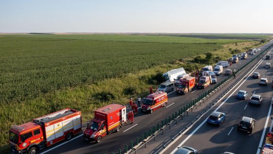 Tragedie pe Autostrada Soarelui: autocarul unei echipe de mini-baschet s-a răsturnat! Un adult a murit, iar un copil se află în stare gravă