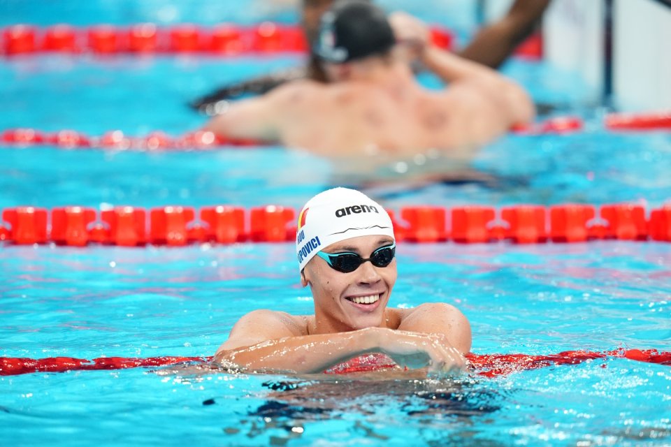 David Popovici, aur la proba de 100 m liber