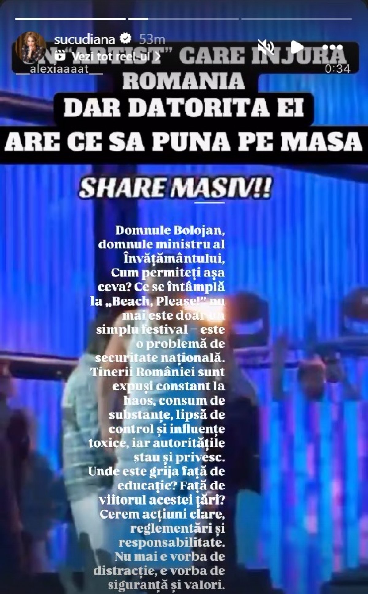 Mesajul Dianei Șucu pentru premierul Ilie Bolojan, cu privire la festivalul ”Beach, please!”