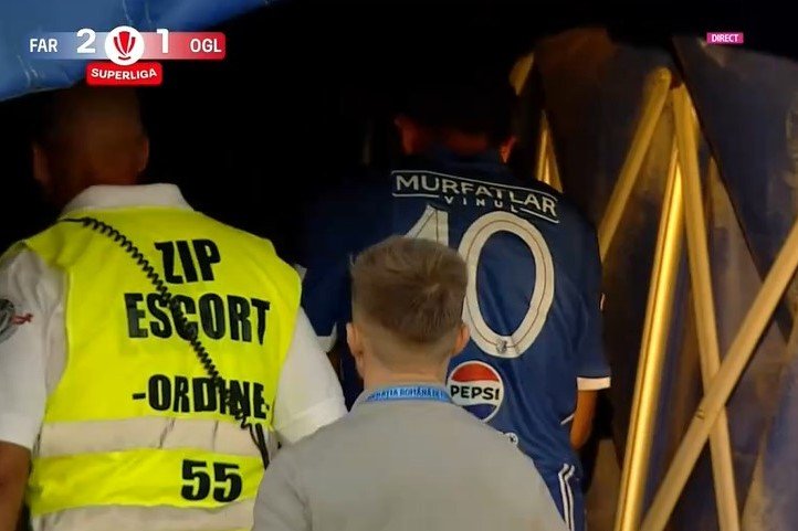 Gabi Iancu a primit cartonașul roșu după doar câteva secunde