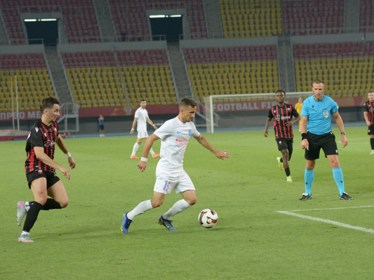 Marius Ștefănescu, în meciul cu Shkendija
