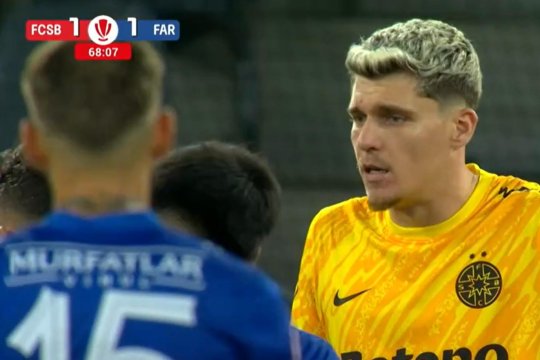 Scandal-monstru la FCSB - Farul: Târnovanu, eliminat direct după ce s-a răstit la arbitru! Ce s-a întâmplat