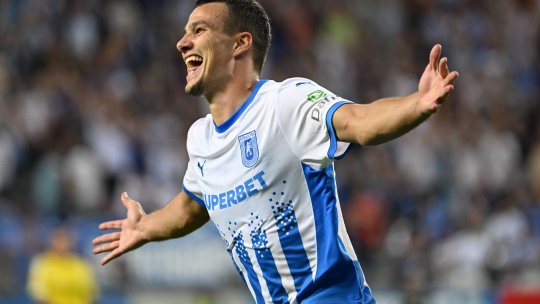 Hamlawi a explicat gestul făcut după golul care a dezmorțit Craiova: "Am auzit că era cineva la echipă care făcea asta înainte"