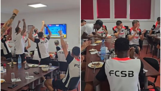 Explozie de bucurie la FCSB! Fotbaliștii au făcut galerie ca pe stadion pentru David Popovici