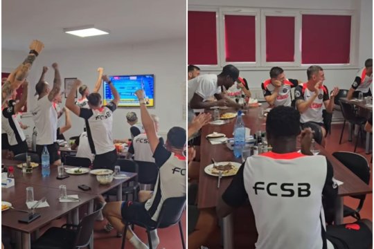 Explozie de bucurie la FCSB! Fotbaliștii au făcut galerie ca pe stadion pentru David Popovici