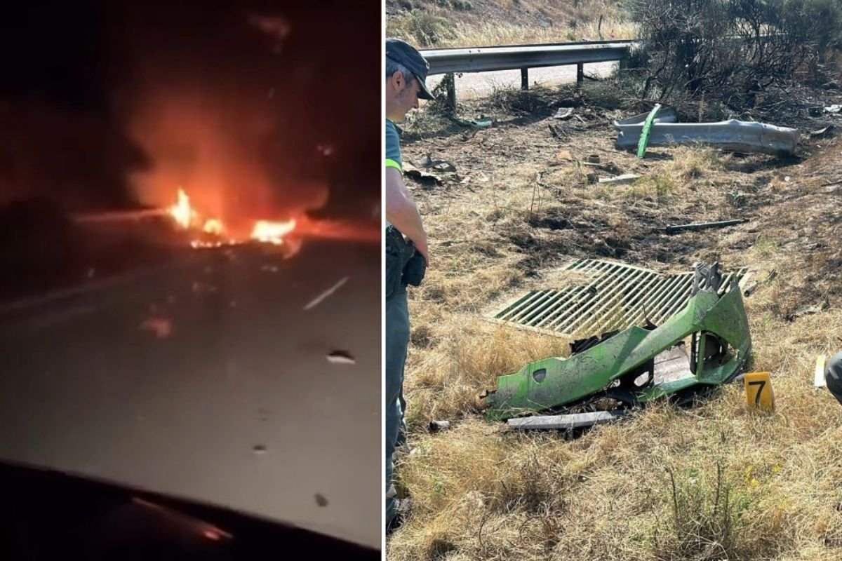 Marca prezintă imaginile surprinse de un șofer de tir pe șosea