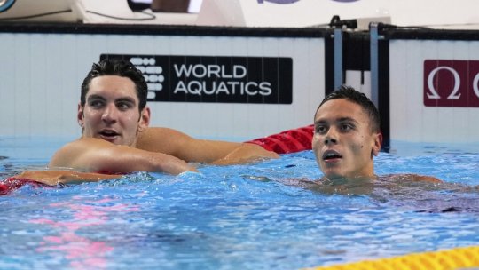 Kyle Chalmers, gest uimitor în fața lui David Popovici, după ce românul a câștigat și la 100 de metri