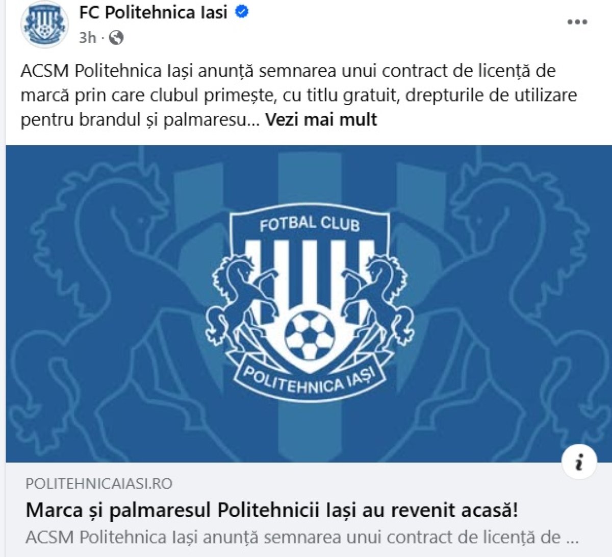 Poli Iași poate afișa din nou sigla istorică