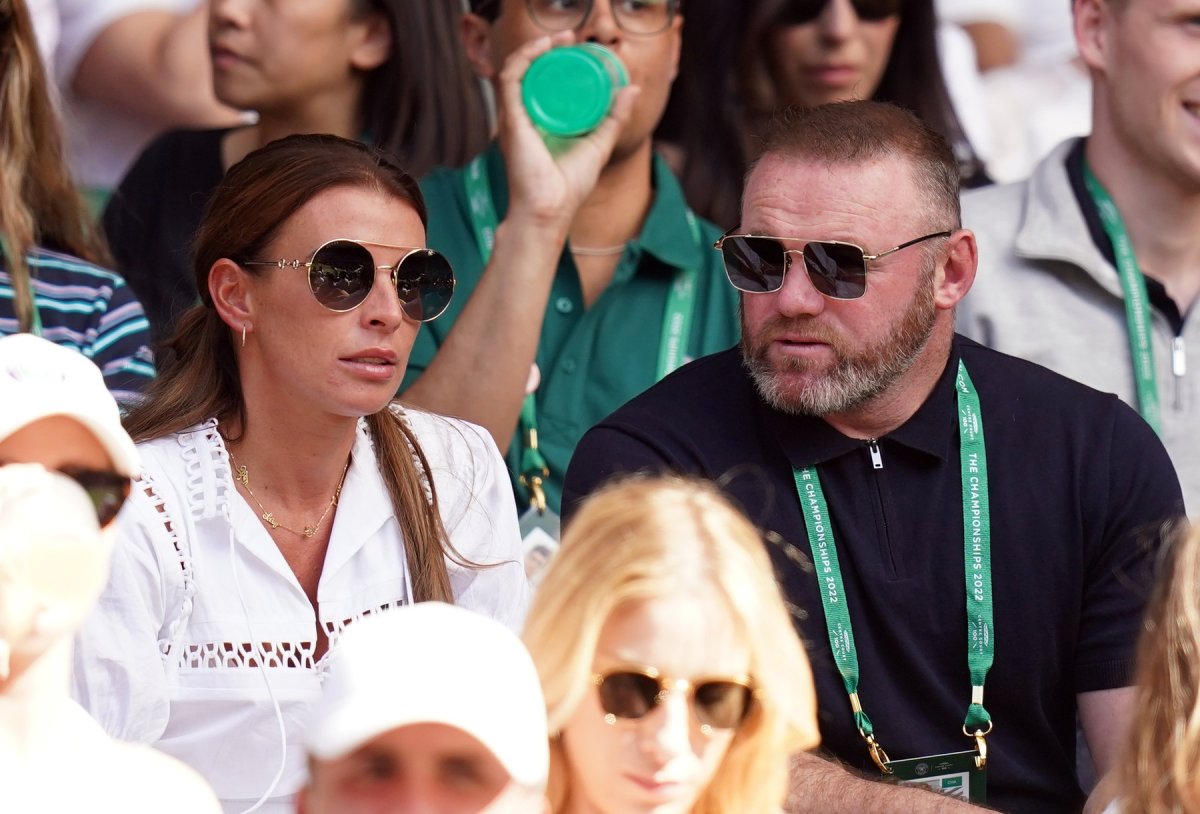 Wayne Rooney, alături de soția sa, Coleen, în tribune la Wimbledon